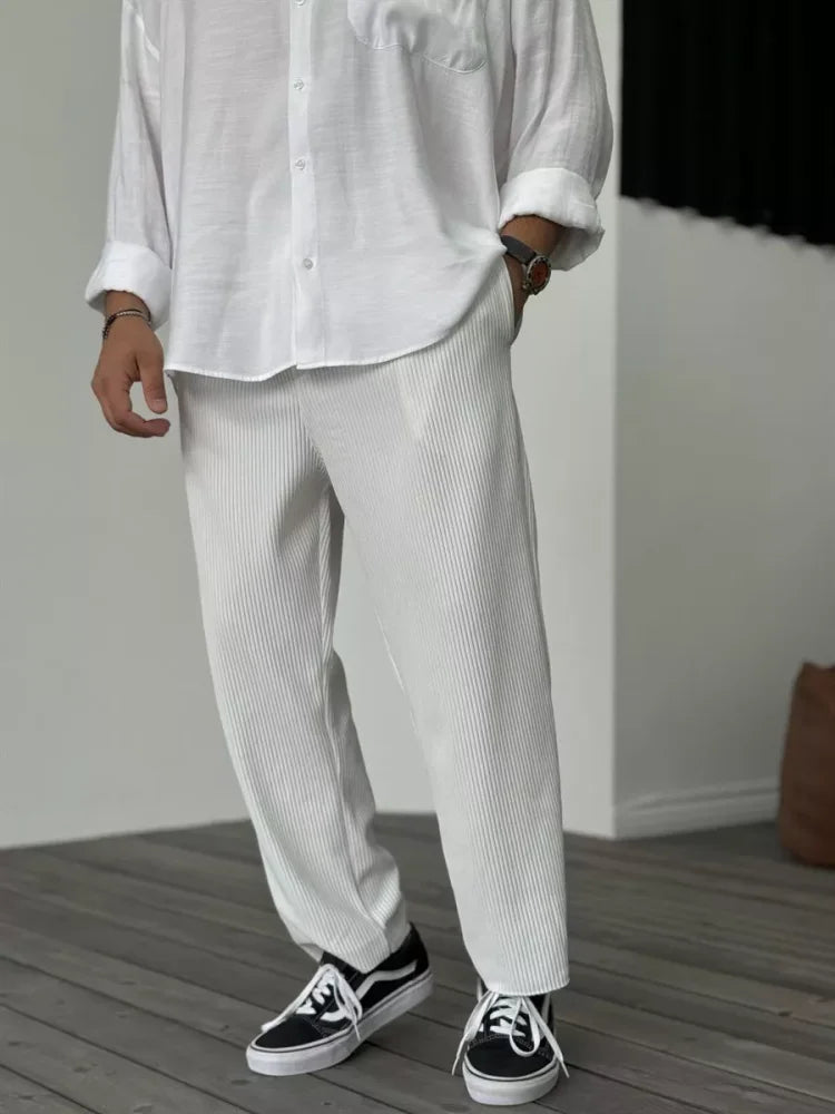 Cropped drawstring trousers(Buy 2 Free Shipping)