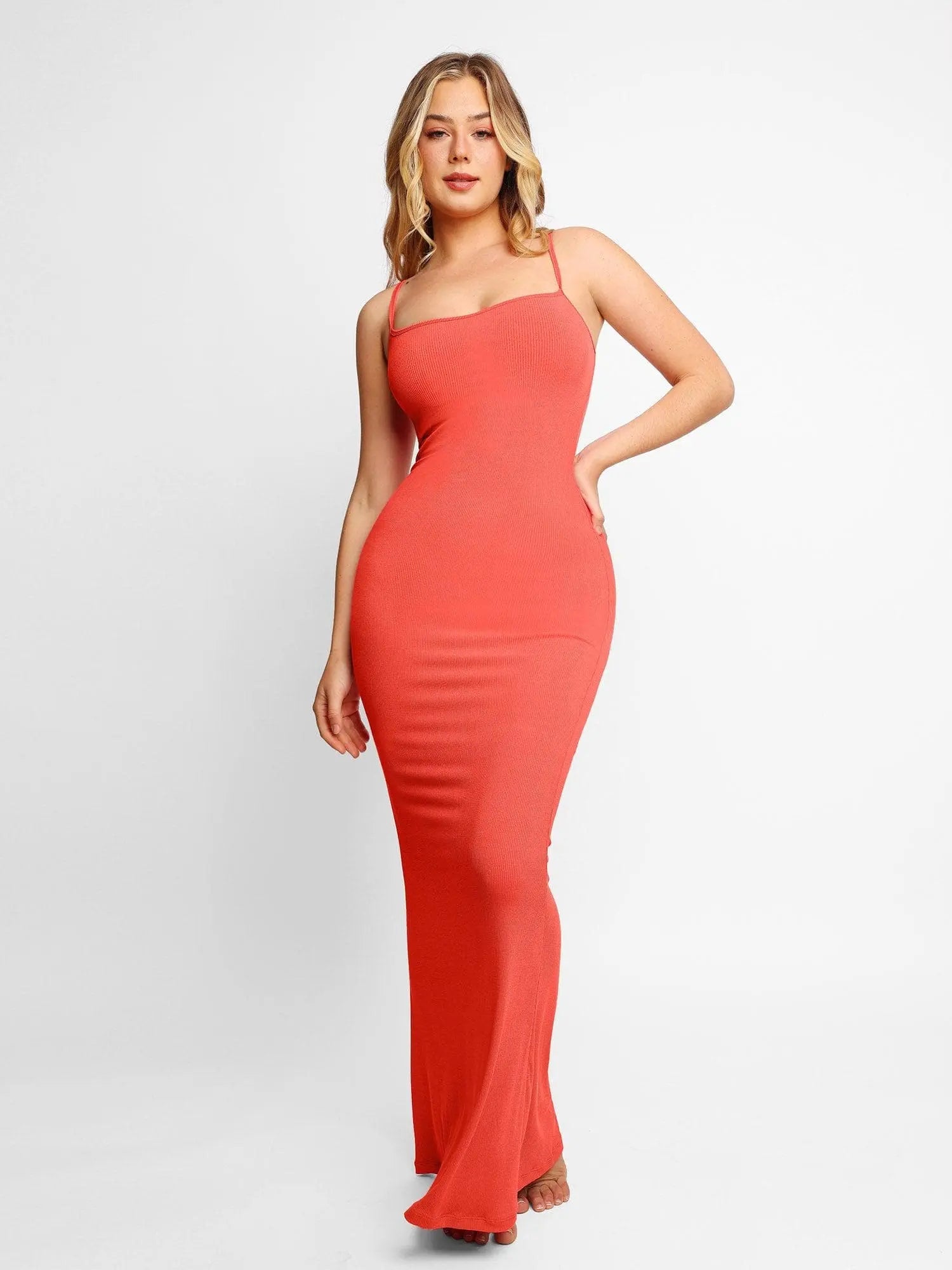 Monterra Built-In Shapewear Dress Long Dress Shop Monterra Oranje S