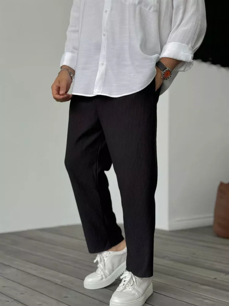 Cropped drawstring trousers(Buy 2 Free Shipping)