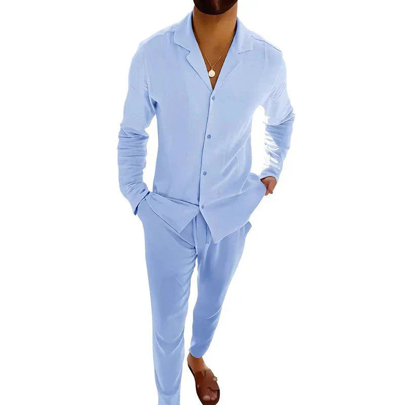 Niels™ Vintage Herenset Sets Shop Monterra Hellblau S