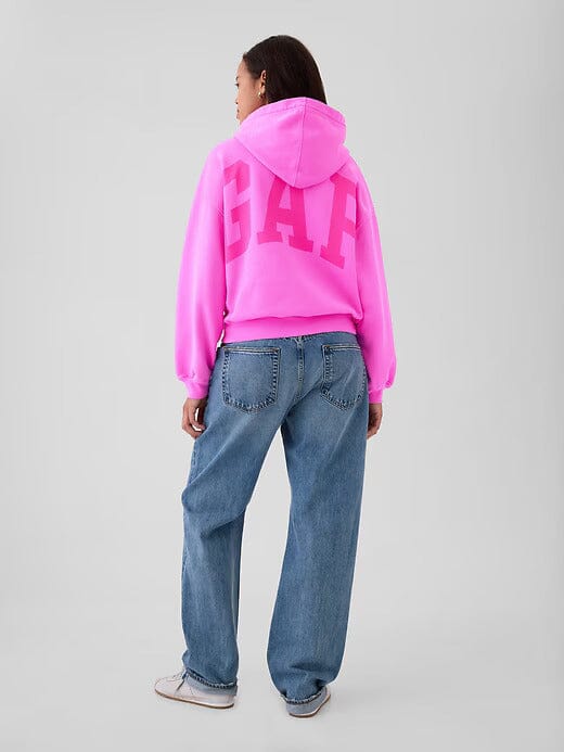 Pink Arch Crop Hoodie Shop Monterra 